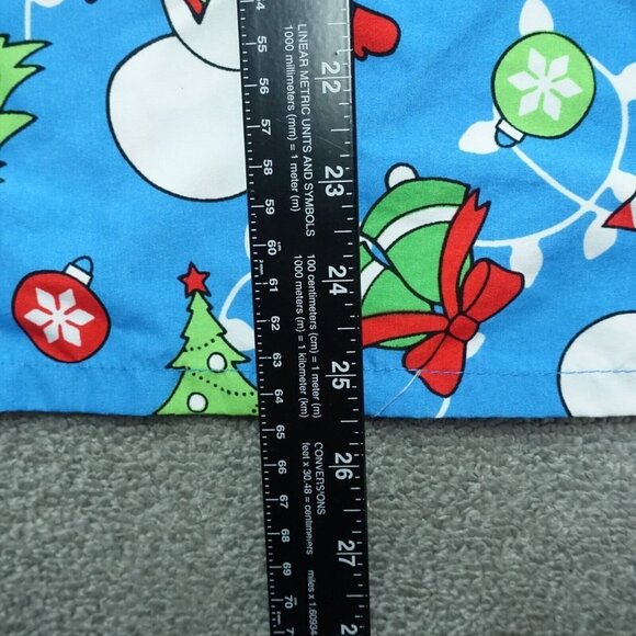 Gabby Brooke Nursing Scrub Top Women Size S Chrismas Theme V-Neck Short Sleeve - Picture 4 of 7